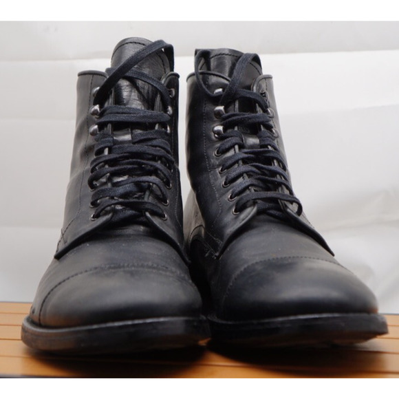 TO BOOT NEW YORK \'Richmond\' Matte Black Leather Cap Toe Boots Size US 10 - D main image 7